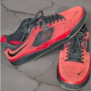Nike SB Shoes Mens 11.5 Red Suede Ishod Wair Bred Varsity Red Black DC7232-600